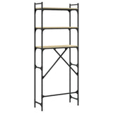 Wasmachinerek 67X25X163 Cm Bewerkt Hout Kleurig