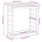 Haardhoutrek 108X64,5X110 Cm Massief Grenenhout