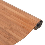 Vloerkleed Rechthoekig 60X100 Cm Bamboe Naturel Donkerbruin