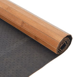 Vloerkleed Rechthoekig 60X100 Cm Bamboe Naturel Donkerbruin