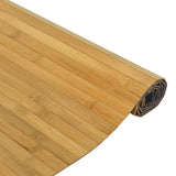 Vloerkleed Rechthoekig 80X400 Cm Bamboe Naturel Bruin