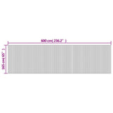 Kamerscherm 165X600 Cm Bamboe Lichtnaturel Lichtbruin