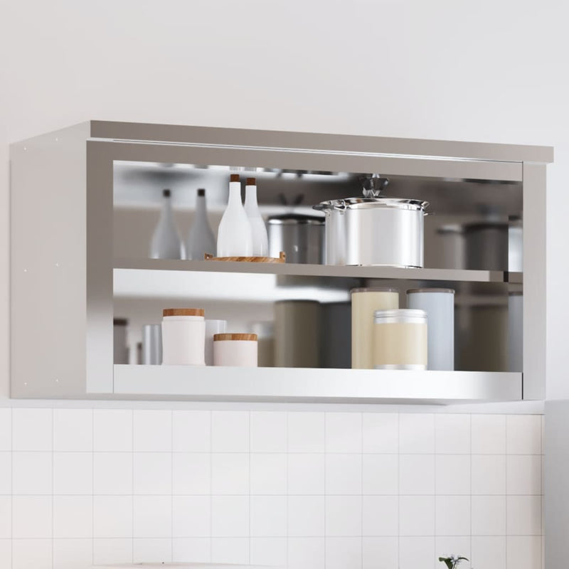 Keukenwandkast Met Schappen Roestvrijstaal