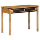 Bureau 100X50X75 Cm Massief Hout Ruw Mangohout Crème