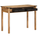 Bureau 100X50X75 Cm Massief Hout Ruw Mangohout Crème
