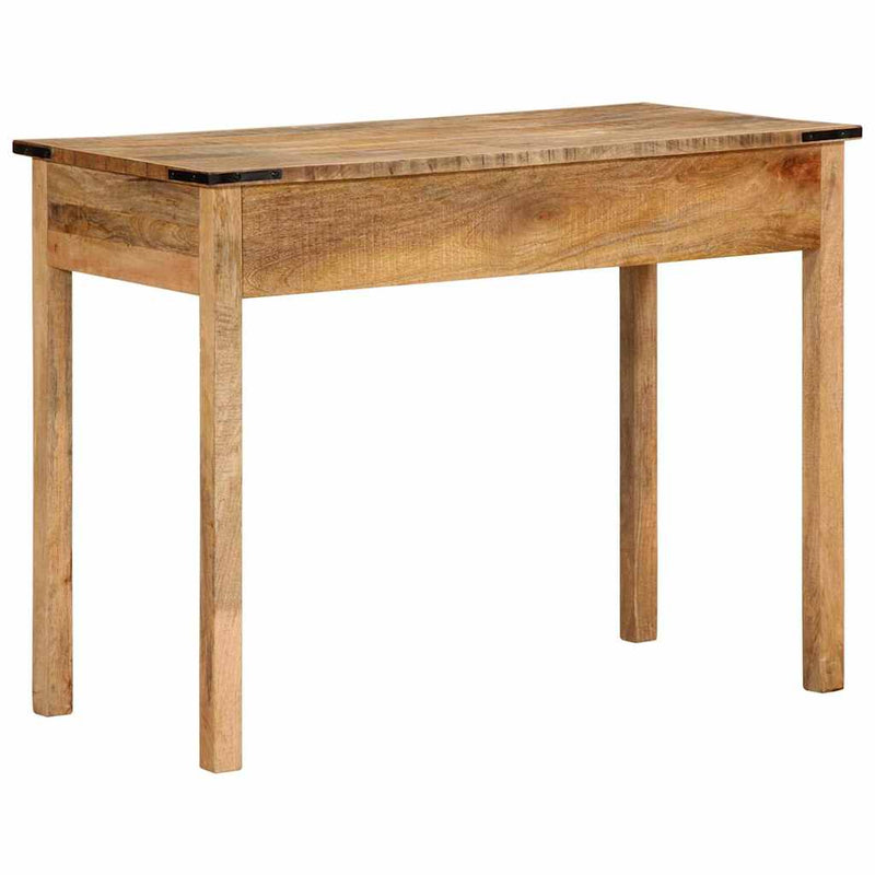 Bureau 100X50X75 Cm Massief Hout Ruw Mangohout Crème