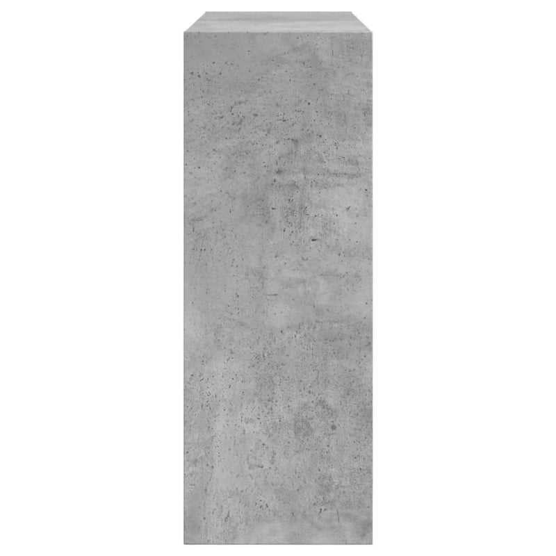 Schoenenkast Bewerkt Hout Betongrijs
