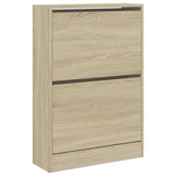 Schoenenkast 60X21X87,5 Cm Bewerkt Hout Kleurig Sonoma Eiken