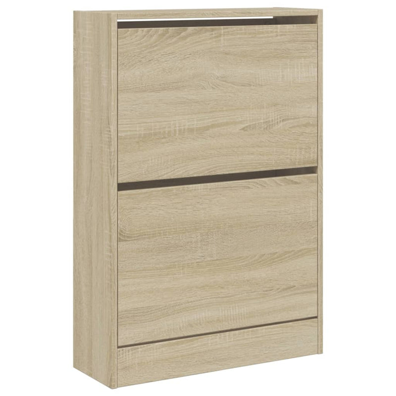Schoenenkast 60X21X87,5 Cm Bewerkt Hout Kleurig Sonoma Eiken