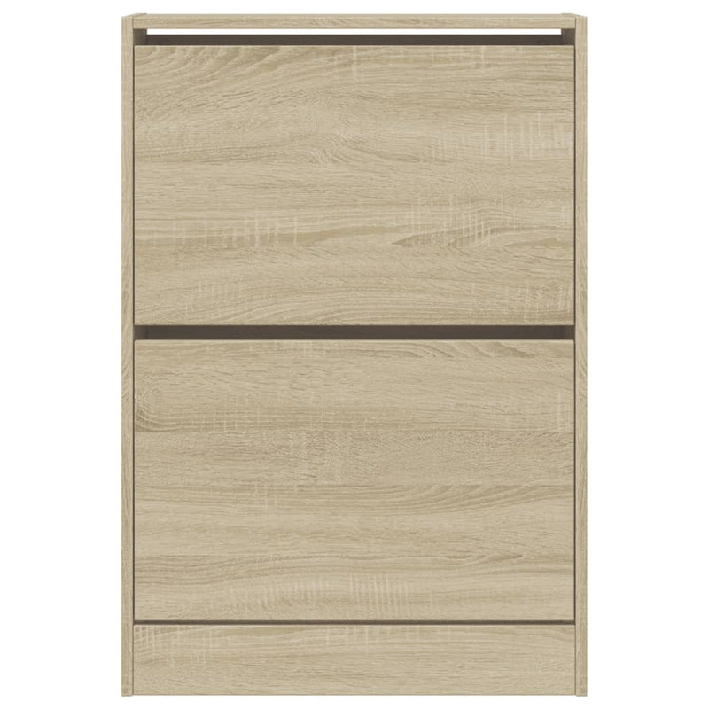 Schoenenkast 60X21X87,5 Cm Bewerkt Hout Kleurig Sonoma Eiken