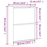 Schoenenkast 60X21X87,5 Cm Bewerkt Hout Kleurig Sonoma Eiken