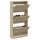Schoenenkast 60X21X87,5 Cm Bewerkt Hout Kleurig Sonoma Eiken