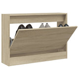 Schoenenkast 60X21X87,5 Cm Bewerkt Hout Kleurig Sonoma Eiken