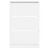 Schoenenkast 80X21X125,5 Cm Bewerkt Hout Wit