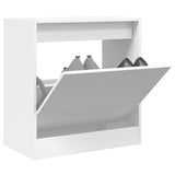 Schoenenkast 80X21X125,5 Cm Bewerkt Hout Wit