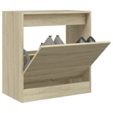 Schoenenkast 60X21X87,5 Cm Bewerkt Hout Kleurig Sonoma Eiken