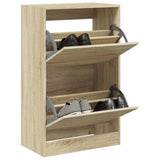 Schoenenkast 60X21X87,5 Cm Bewerkt Hout Kleurig Sonoma Eiken