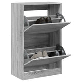 Schoenenkast Bewerkt Hout Eikenkleurig Grijs Sonoma