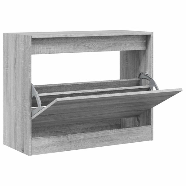 Schoenenkast Bewerkt Hout Eikenkleurig Grijs Sonoma