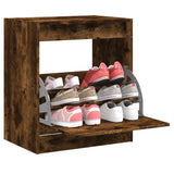 Schoenenkast 60X21X163,5 Cm Bewerkt Hout Kleurig Gerookt Eiken