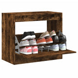 Schoenenkast 60X21X163,5 Cm Bewerkt Hout Kleurig Gerookt Eiken