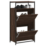 Schoenenkast 75X34X112 Cm Bewerkt Hout
