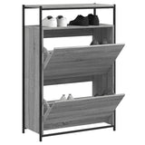 Schoenenkast 75X34X112 Cm Bewerkt Hout