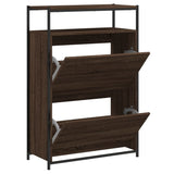 Schoenenkast 75X34X112 Cm Bewerkt Hout