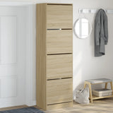 Schoenenkast 60X21X87,5 Cm Bewerkt Hout Kleurig Sonoma Eiken