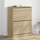 Schoenenkast 60X21X87,5 Cm Bewerkt Hout Kleurig Sonoma Eiken