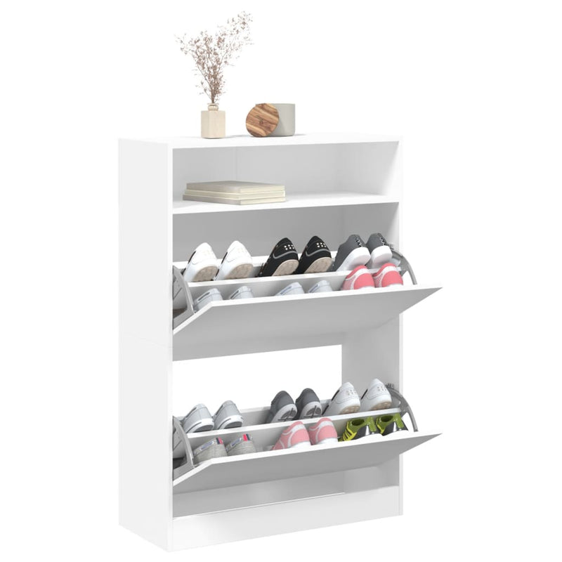 Schoenenkast Met 2 Klaplades 80X34X116 Cm
