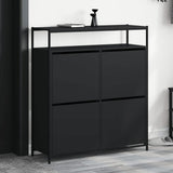Schoenenkast 75X34X112 Cm Bewerkt Hout