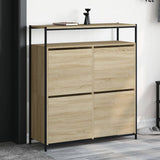 Schoenenkast 75X34X112 Cm Bewerkt Hout