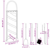 5-Delige Haardset 23X15X66 Cm Staal