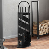 5-Delige Haardset 23X15X66 Cm Staal