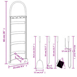 5-Delige Openhaardgereedschapset 23X15X66 Cm Staal