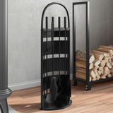 5-Delige Openhaardgereedschapset 23X15X66 Cm Staal