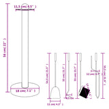 5-Delige Openhaardgereedschapset 18X56 Cm Staal