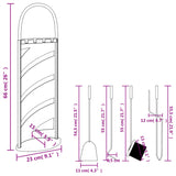 5-Delige Openhaardgereedschapset 23X15X66 Cm Staal