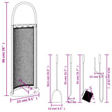 5-Delige Openhaardgereedschapset 23X15X66 Cm Staal