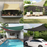 Zonnezeil 6X5 M 100% Polyester Oxford Lichtgrijs