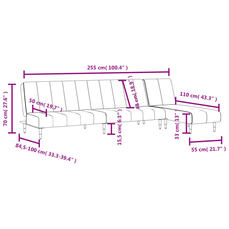 2-Delige Loungeset Fluweel