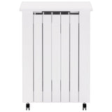 Wasmand Met Wielen Rana 45X45X64 Cm Massief Grenenhout Wit