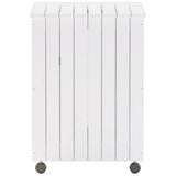 Wasmand Met Wielen Rana 45X45X64 Cm Massief Grenenhout Wit