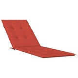 Terrasstoelkussen (75+105) X 50 X 4 Cm Stof Gemêleerd Rood