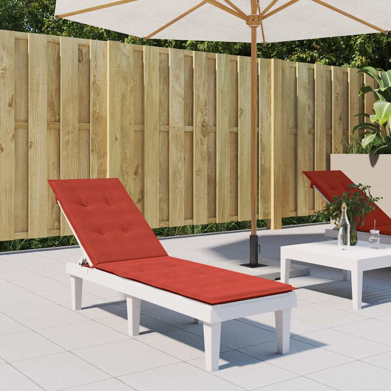 Terrasstoelkussen (75+105) X 50 X 4 Cm Stof Gemêleerd Rood