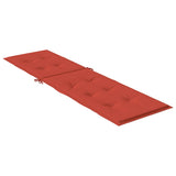 Terrasstoelkussen (75+105) X 50 X 4 Cm Stof Gemêleerd Rood