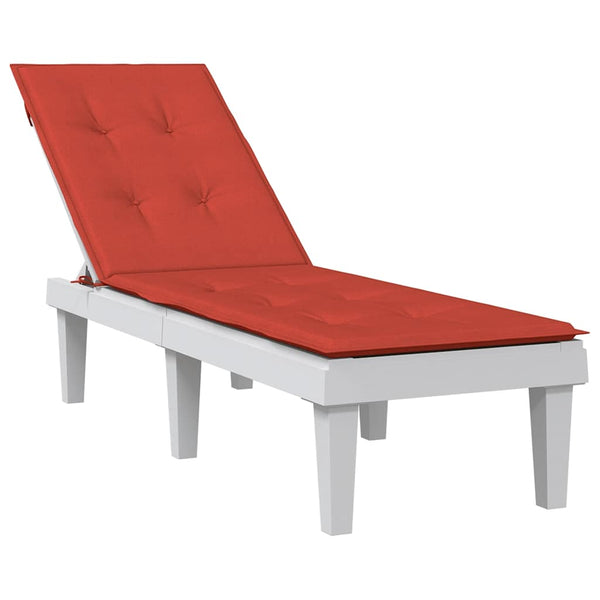 Terrasstoelkussen (75+105) X 50 X 4 Cm Stof Gemêleerd Rood