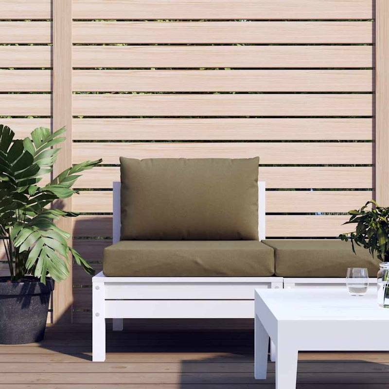 Palletkussens 2 St Stof Gemêleerd Taupe