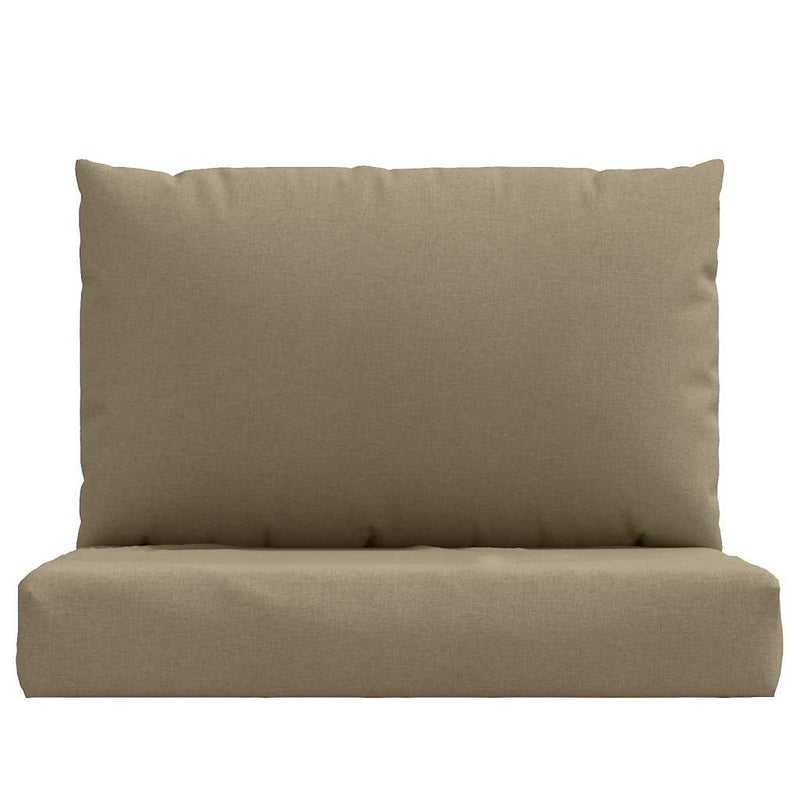 Palletkussens 2 St Stof Gemêleerd Taupe